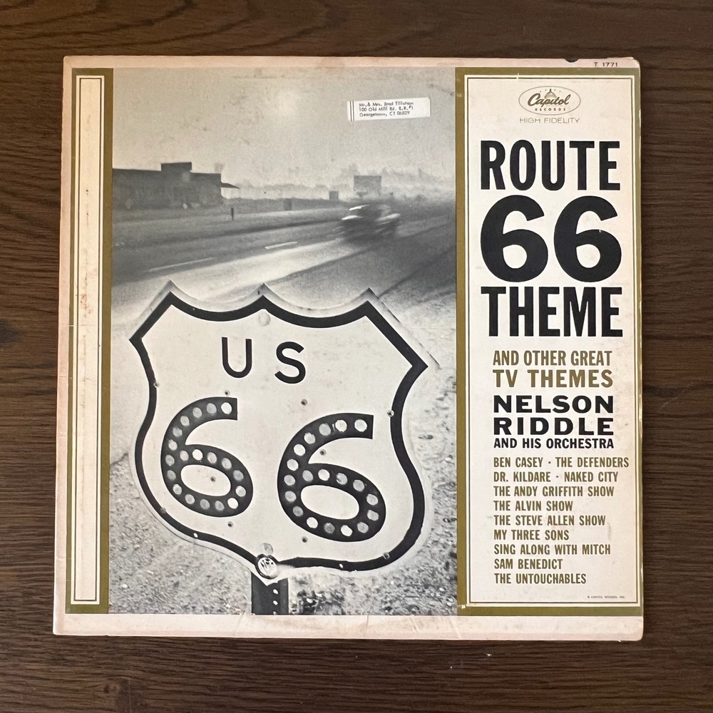Nelson Riddle Route 66 Theme and Other Great TV Themes Vinyl LP Capitol T 1771
